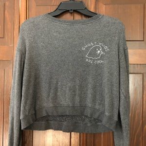 Ghost Hugs Cropped Sweatshirt